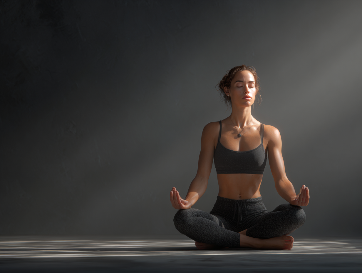 Люди різного віку в позах йоги